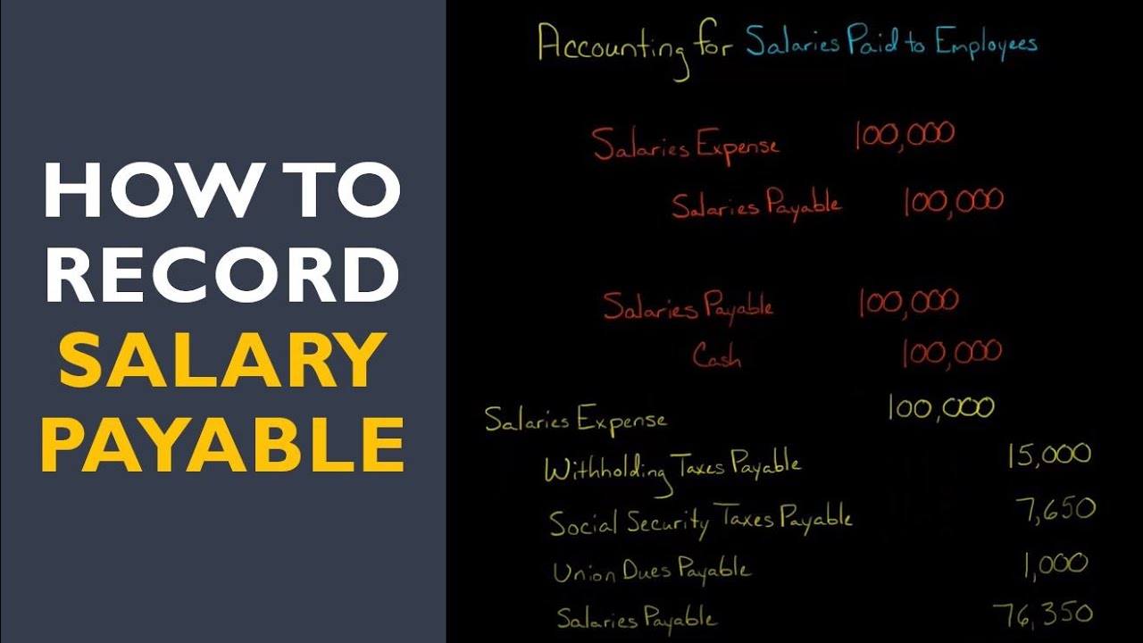 How to Record Salary Payable