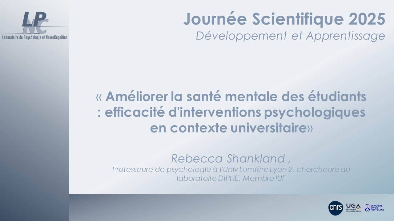 Améliorer la santé mentale des étudiants : efficacité d'interventions psychologiques en université.