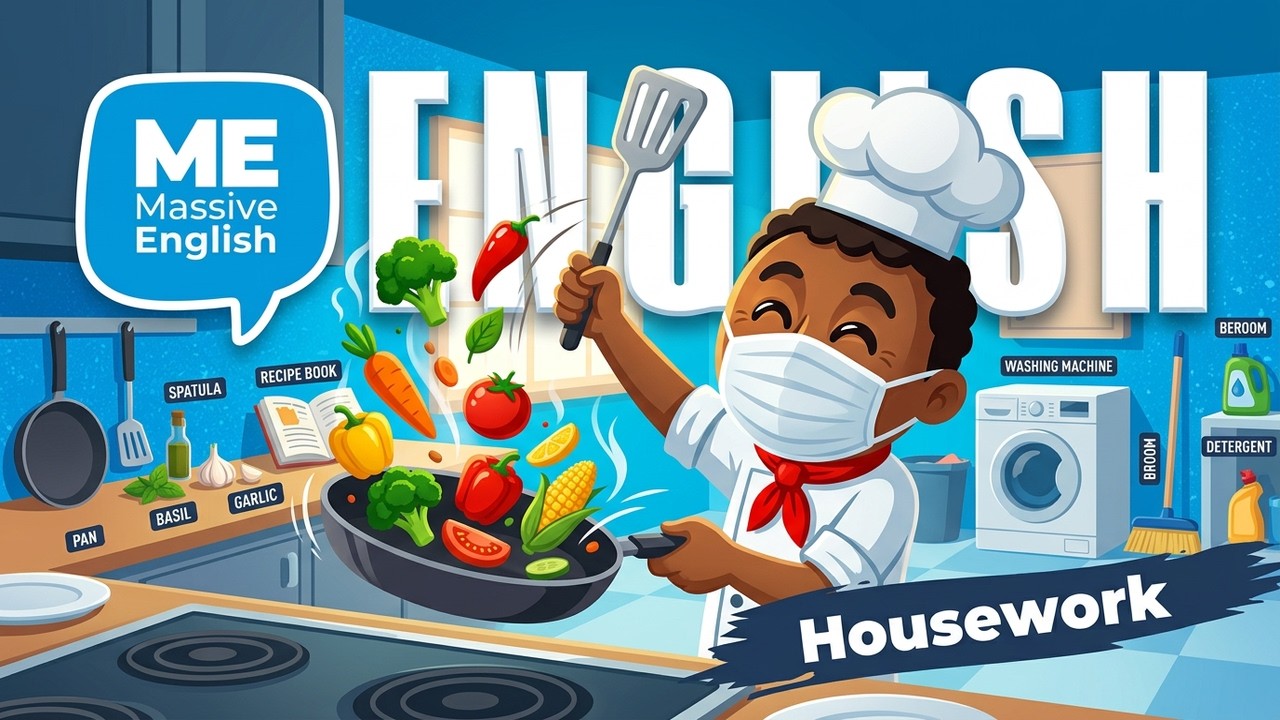 Learn English Speaking: Housework Vocabulary | Beginner Comprehensible English Input A1-A2 Level