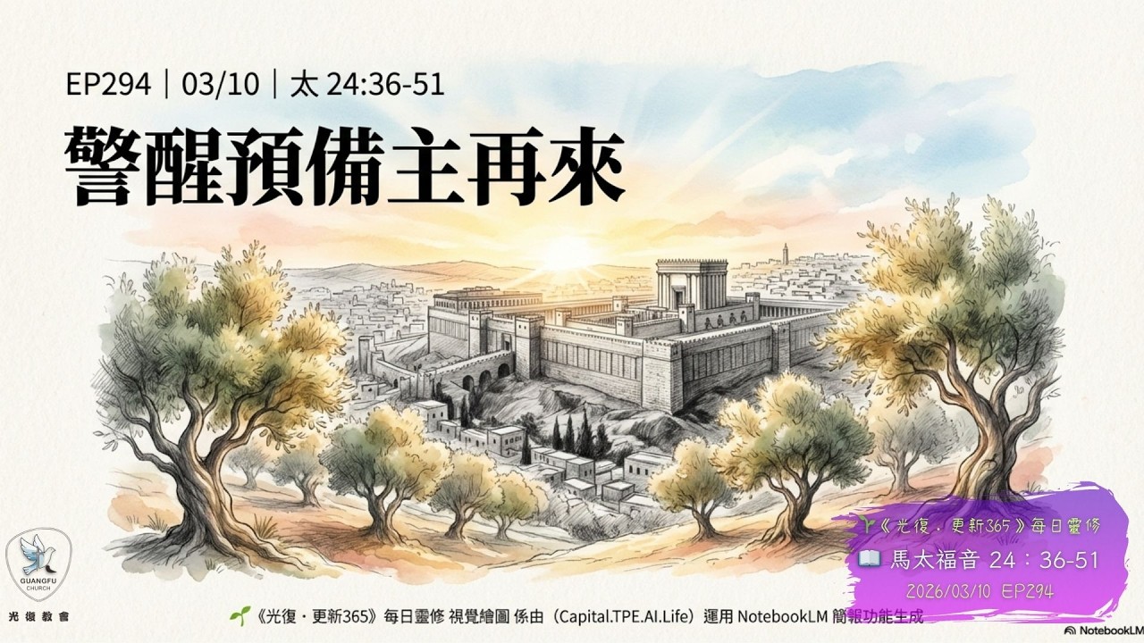 那日子無人知道！耶穌親口破除「末日預言」迷思，別讓「忙碌」使你不知不覺就錯過 ！  | 太 24:36-51【CC字幕】🌱《光復·更新365》每日靈修 EP294