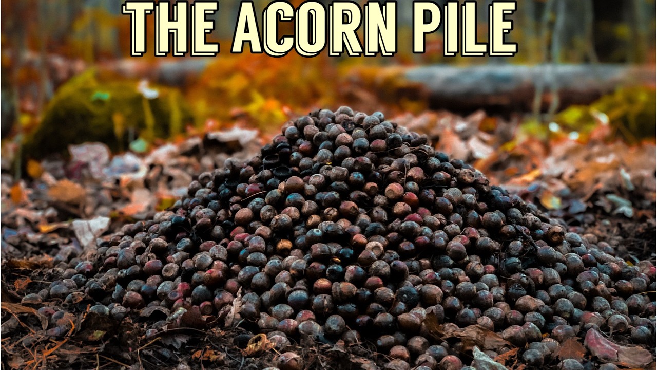 We Dumped a PILE OF ACORNS in the Woods. Here's what showed up. Trail Camera: The Acorn Pile