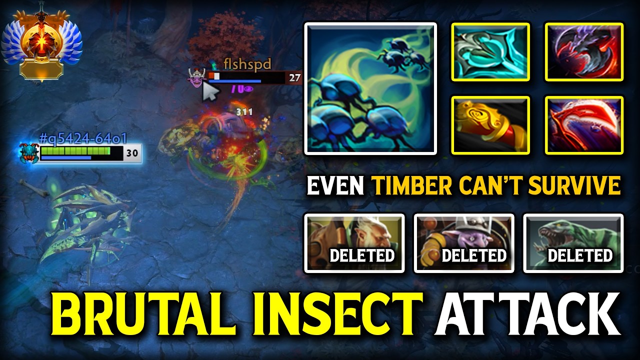 BRUTAL INSECT ATTACK CARRY Weaver | Desolator + MKB Build Even Timbersaw Can't Survive 7.40c Dota 2