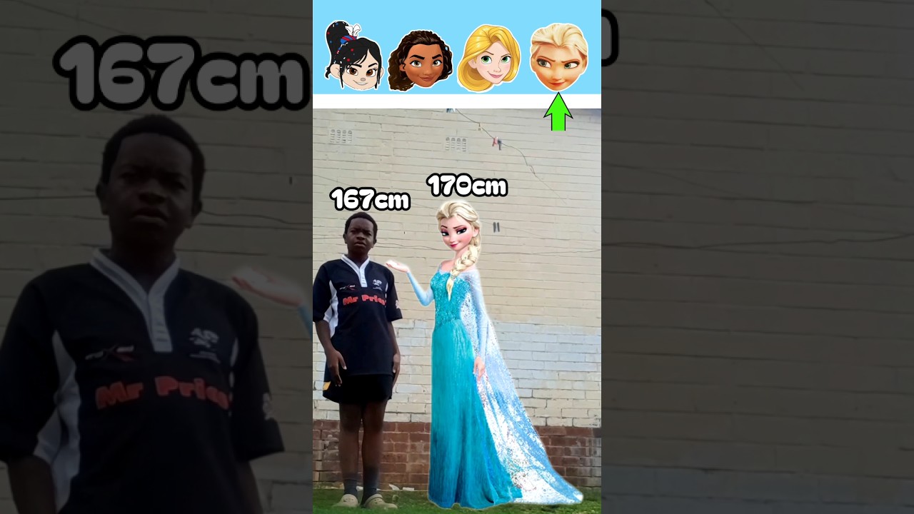 167cm guy vs Disney Princesses Height (Elsa) is 170cm! 😎