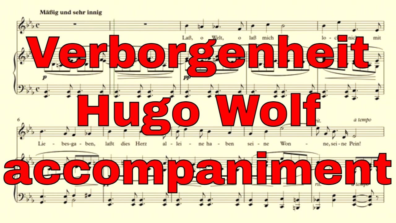 Verborgenheit – Hugo Wolf – accompaniment in Eb Major