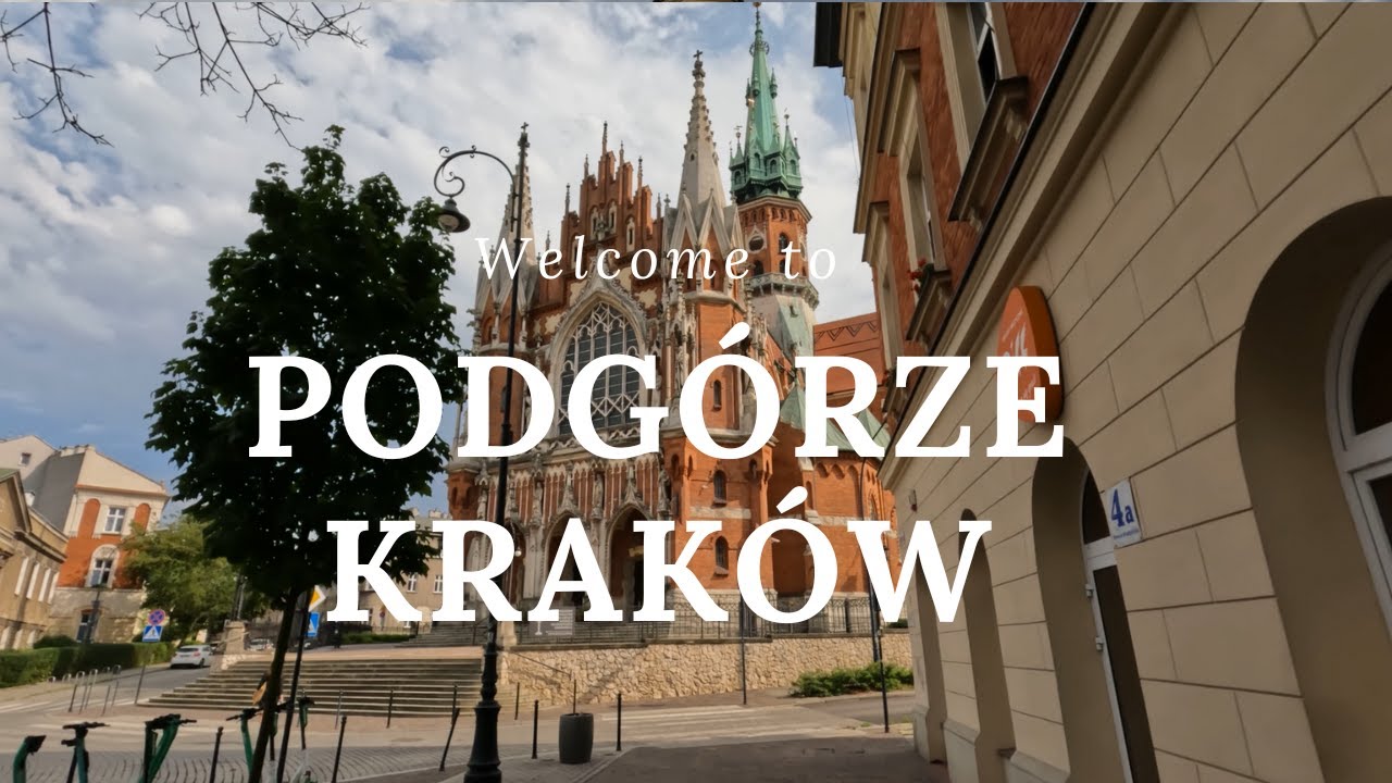 SUMMER WALK in CRACOW, POLAND. Afternoon Walk through Stare Podgórze neighbourhood