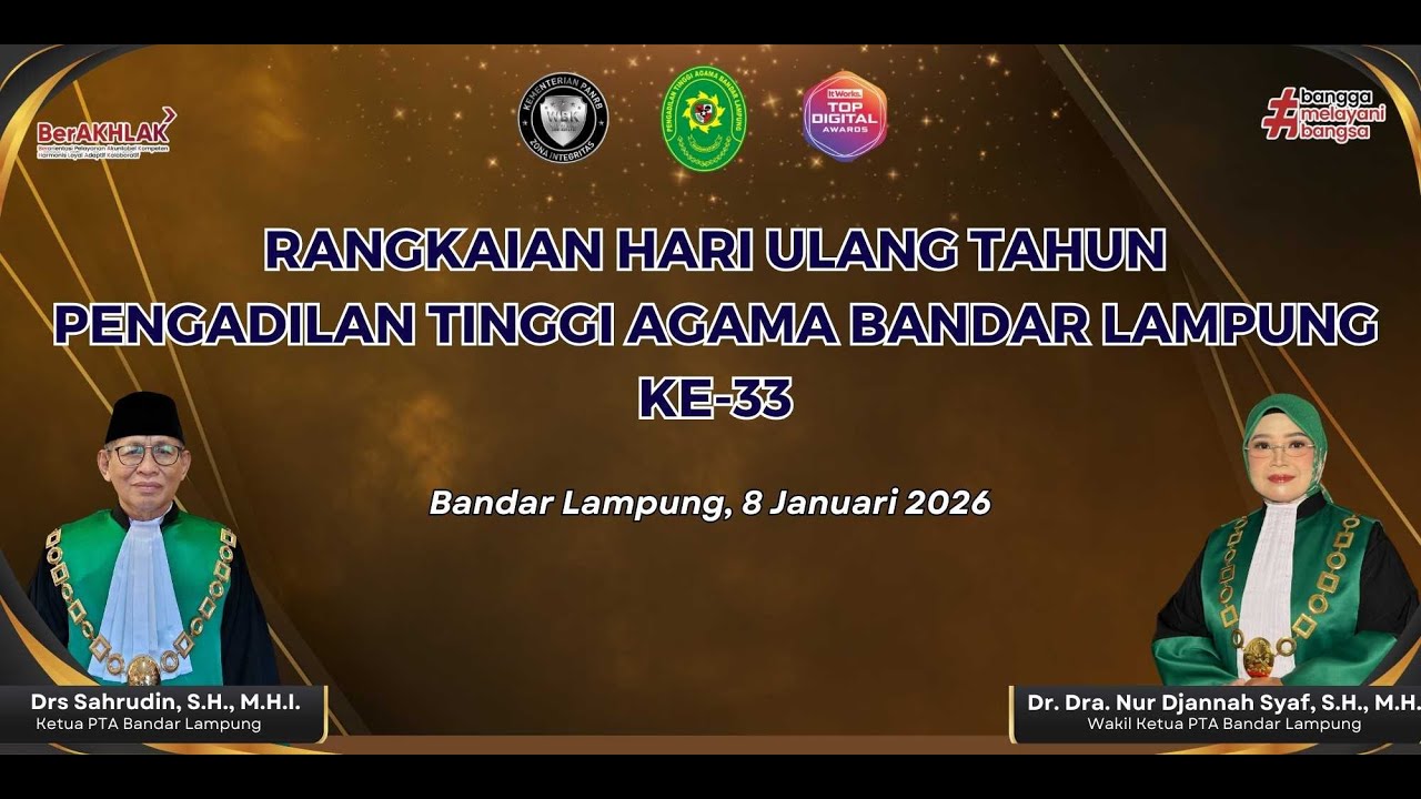 Rangkaian Kegiatan Hari Ulang Tahun Pengadilan Tinggi Agama Bandar Lampung ke-33