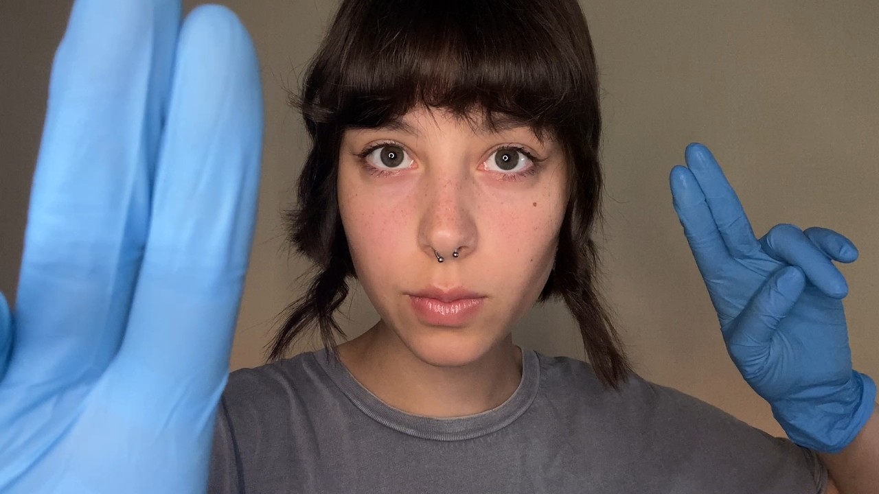 asmr aggressive cranial nerve exam, camera touching