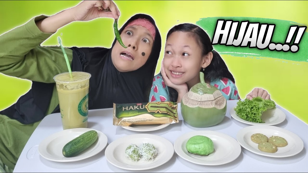 Buka Puasa Makan Warna Hijau  - Mbak Kunyit Ditraktir Aqilla 😄 Asti Kunyit - Bunda Aqilla Eps 140