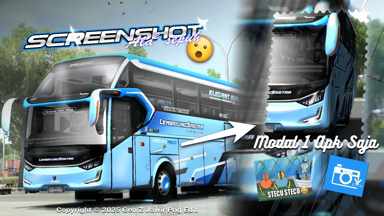 OMAGAA!! | Tutorial Edit Refleksi SS Bussid, Modal 1 Apk Saja 🥶🫣