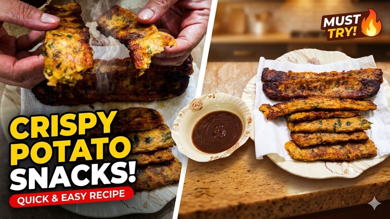 Crispy and Crunchy Potato Snacks | Easy & Quick Potato Strips Recipe | Mom's Comfort Food