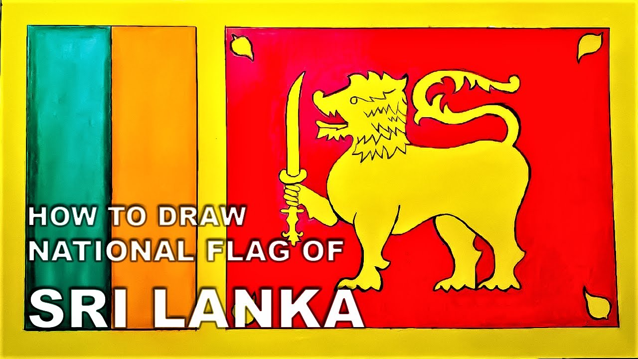 How to draw the national flag of Sri Lanka
