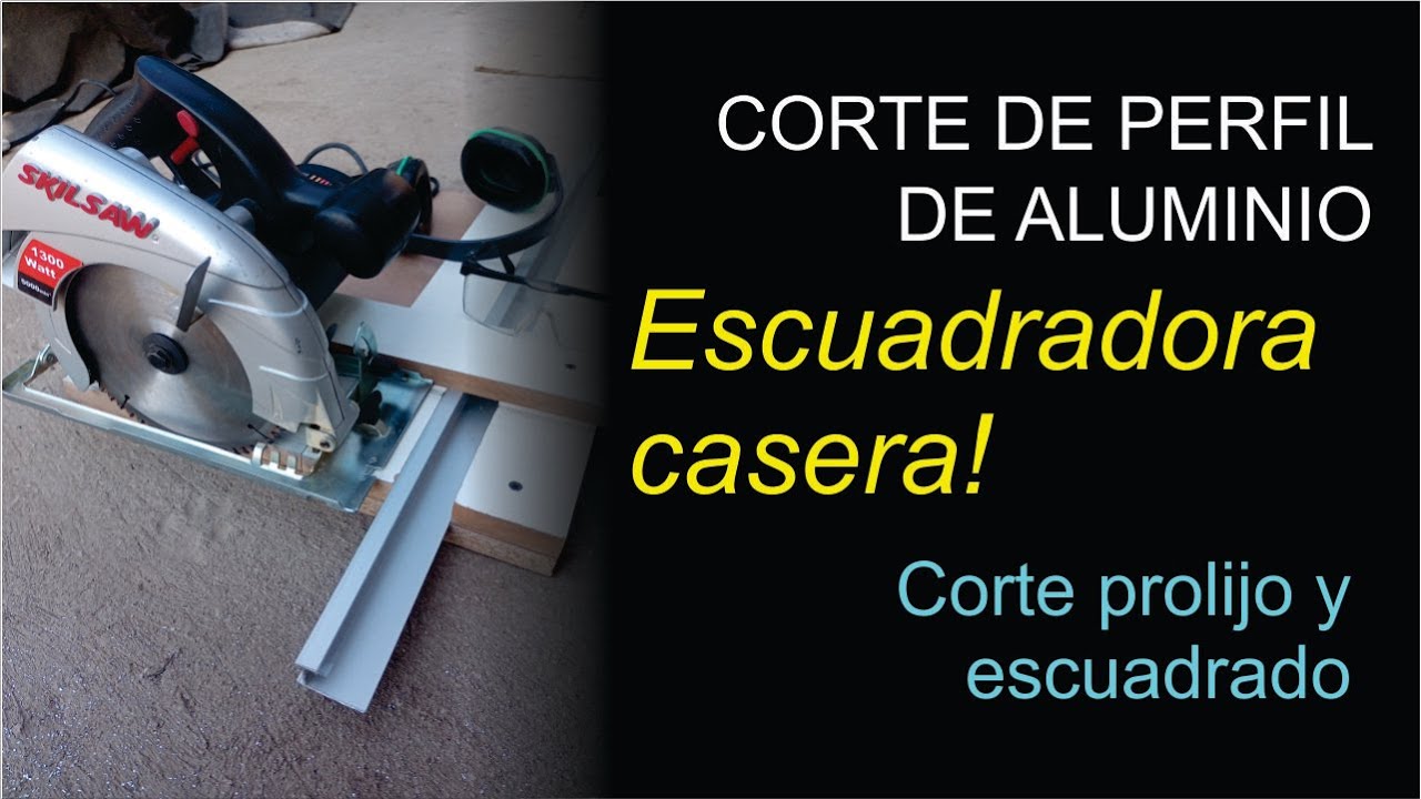 Corte de perfil de aluminio.
