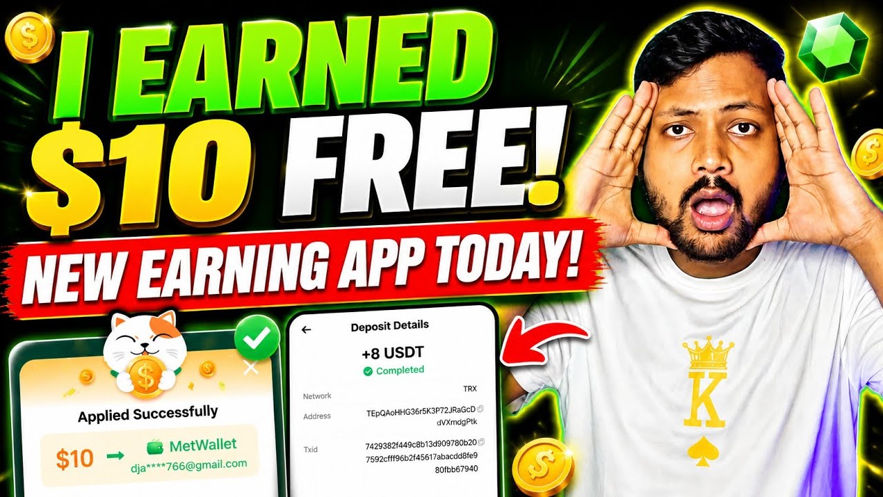Today I Earned $10 Without Investment | How I Earned! New Earning App Today