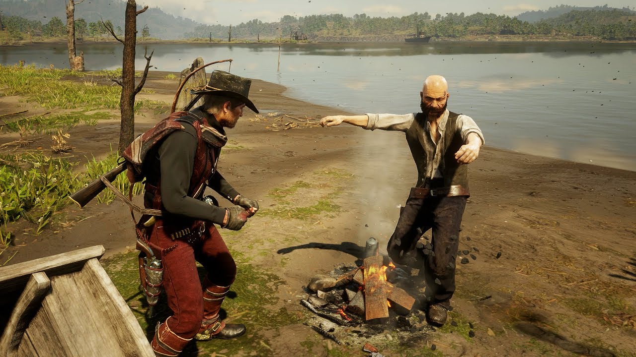 RDR 2 &mdash; Забавные и жестокие убийства тряпичной куклы (мод Euphoria) &mdash; Геймплей для ПК в разрешени...