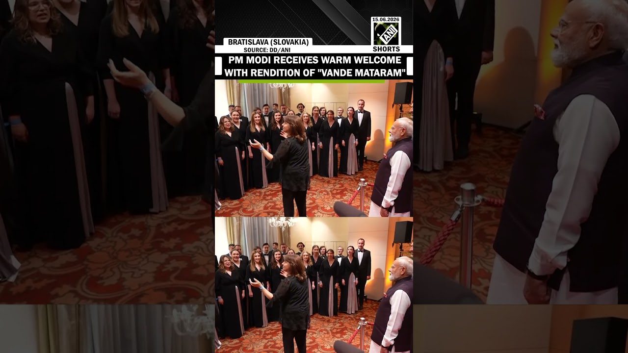 Lucnica Ensemble performs &lsquo;Vande Mataram&rsquo; to welcome PM Modi in Slovakia
