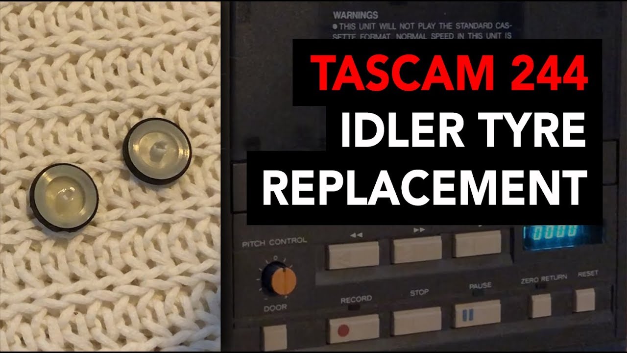 Tascam 244 repair: replacing the idler tyres (with rubber faucet rings!)