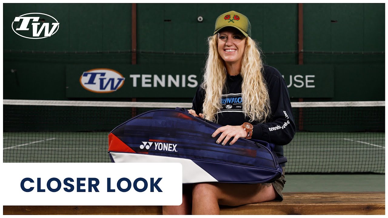 A closer look at the Yonex Pro Racquet 6 Pack Tennis Bag; carry all the necessary gear to the courts