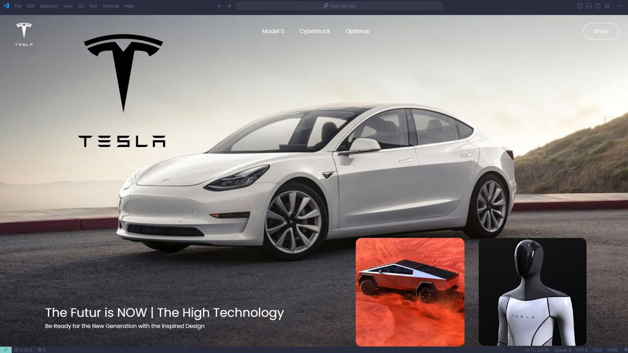 🚀Concevoir une Page Web Inspirée du Site 🚗Tesla de A à Z | Tutoriel HTML, CSS et JavaScript