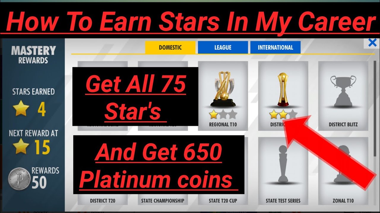 How To Earn Stars In My Career Mode In Wcc3 | How To Get  All 75 Stars. Get 650 Platinum coins.