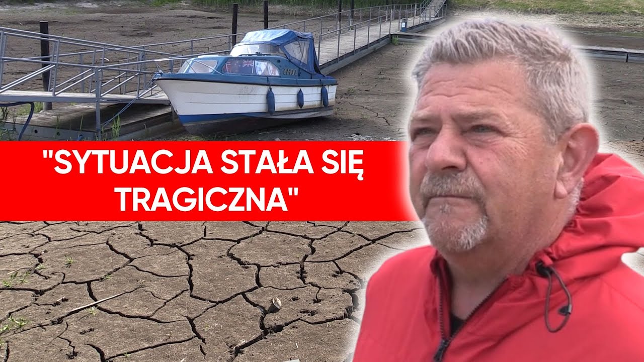 Przystań w Drawsku odsłoniła dno. 