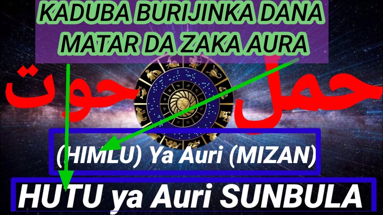 Ga_Burujin_Macen_Da_Zaka_Nema_Idan_Zakayi_Aure.{Burujin Ka Da Madalubinsa}
