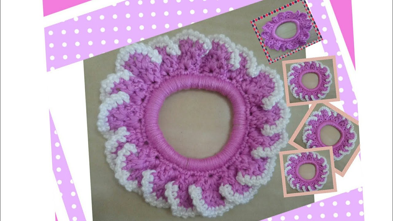 How to crochet hair band ถักยางรัดผม
