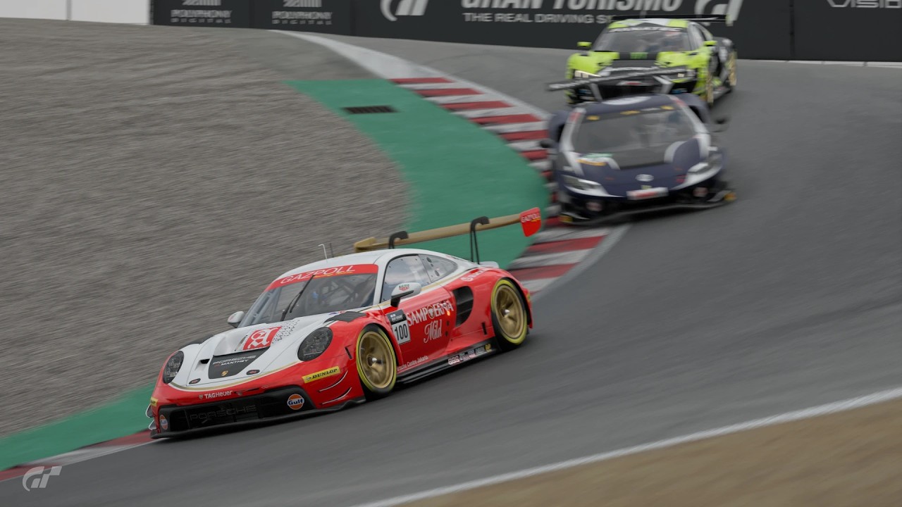 CHAOTIC FIGHT FOR P1 @ Laguna Seca (Gran Turismo Daily Race)