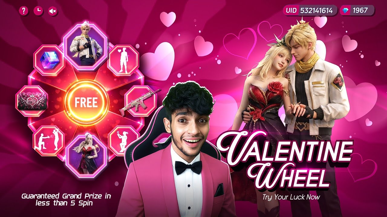VALENTINE WHEEL 💝 Free Fire Max