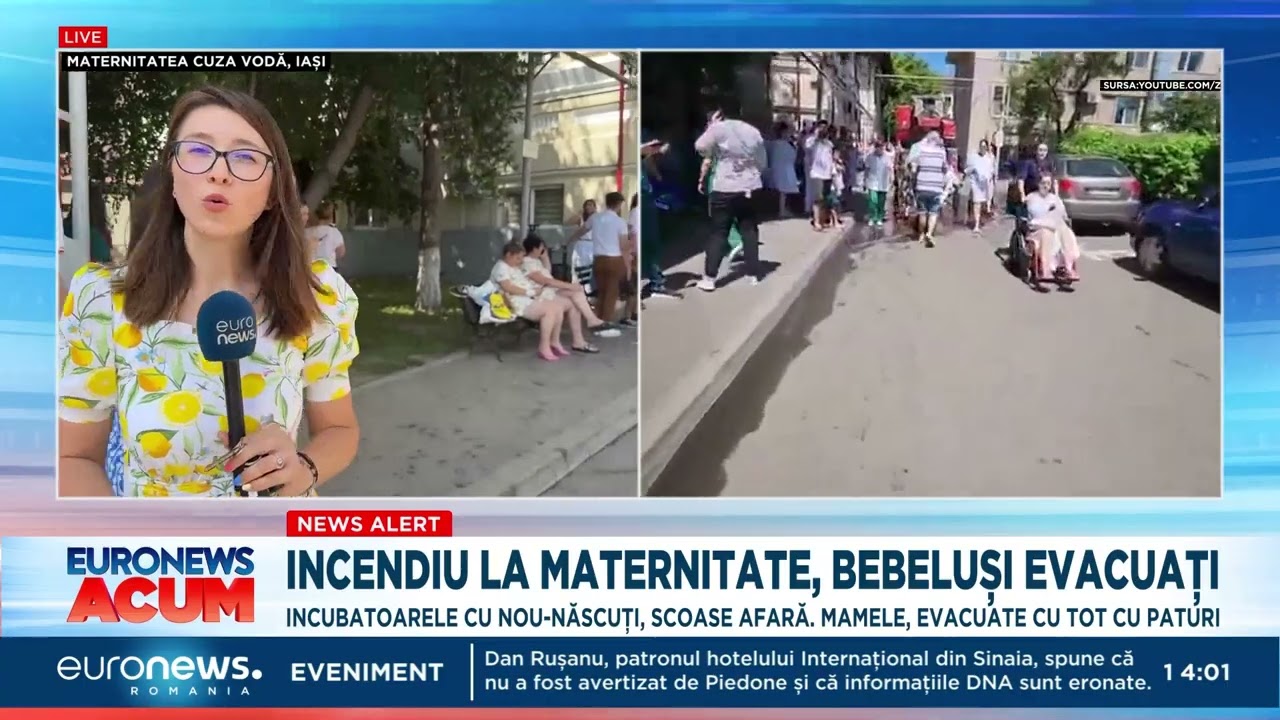 Incendiu la maternitatea din Iași. Mamele au fost evacuate cu tot cu paturi