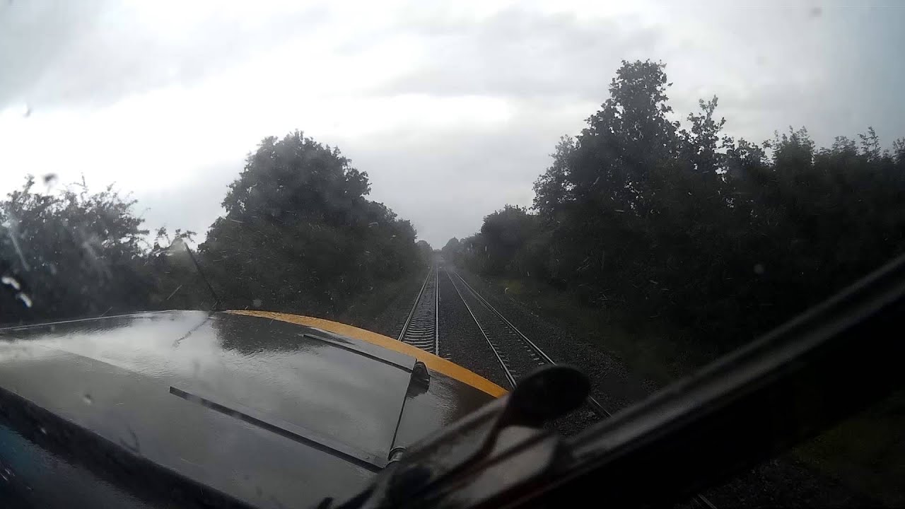 British Rail Class 37 cab ride Hull to Selby 1Q99 Network Rail Infrastructure Monitoring Test Train