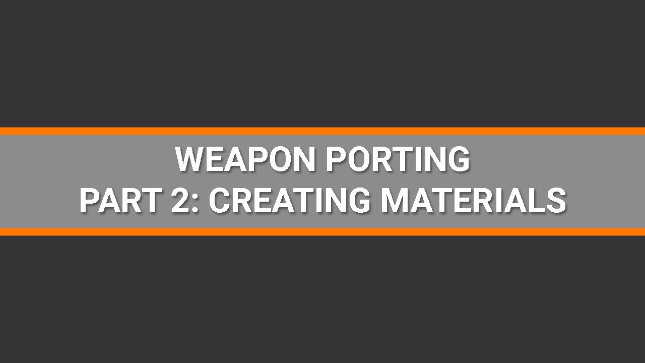 [BO3] Weapon Porting Episode 2: Creating Materials