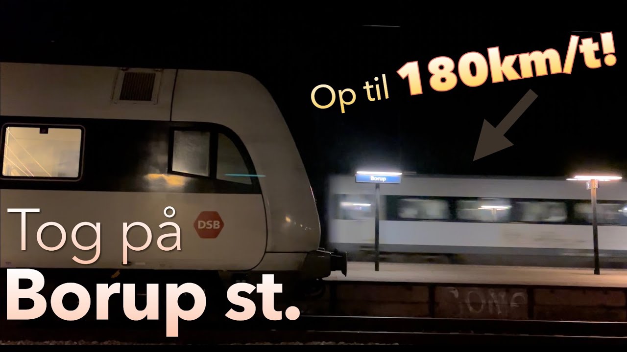 Tog på Borup station / Trains at Borup Station
