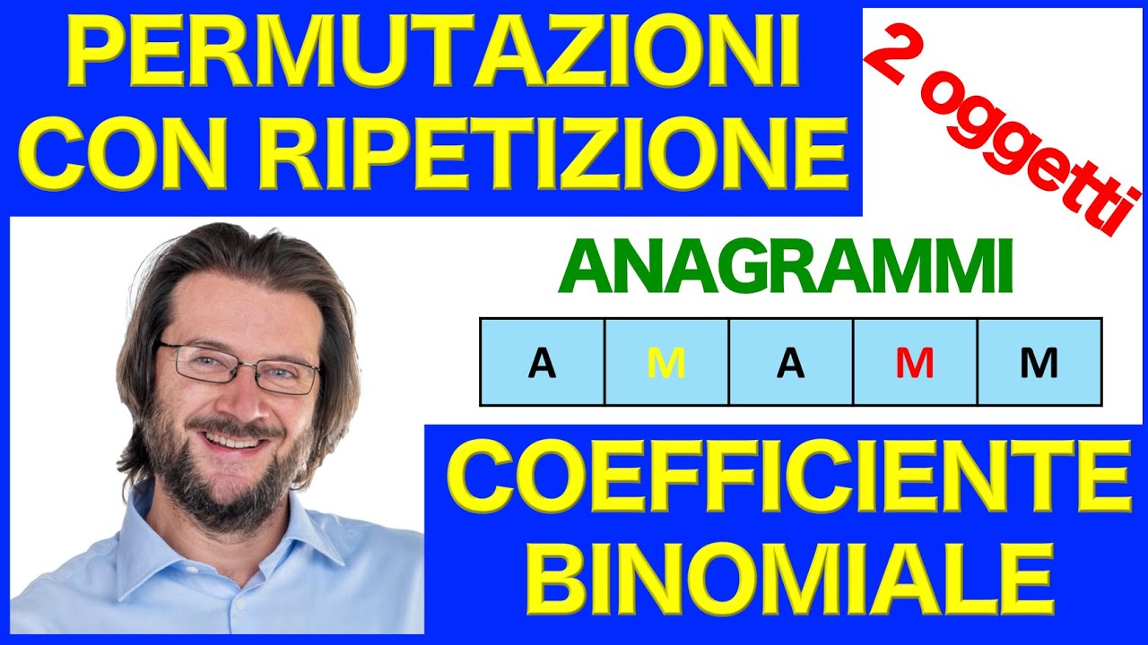Permutazioni con ripetizione di due oggetti e coefficiente binomiale