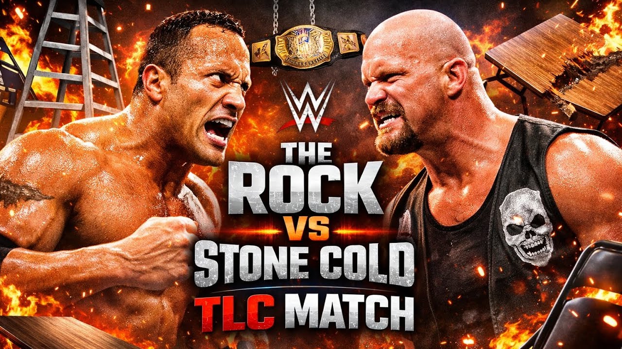 The Rock vs Stone Cold Steve Austin – Insane TLC Match | WWE Fantasy Battle#wrestlinggames #trending