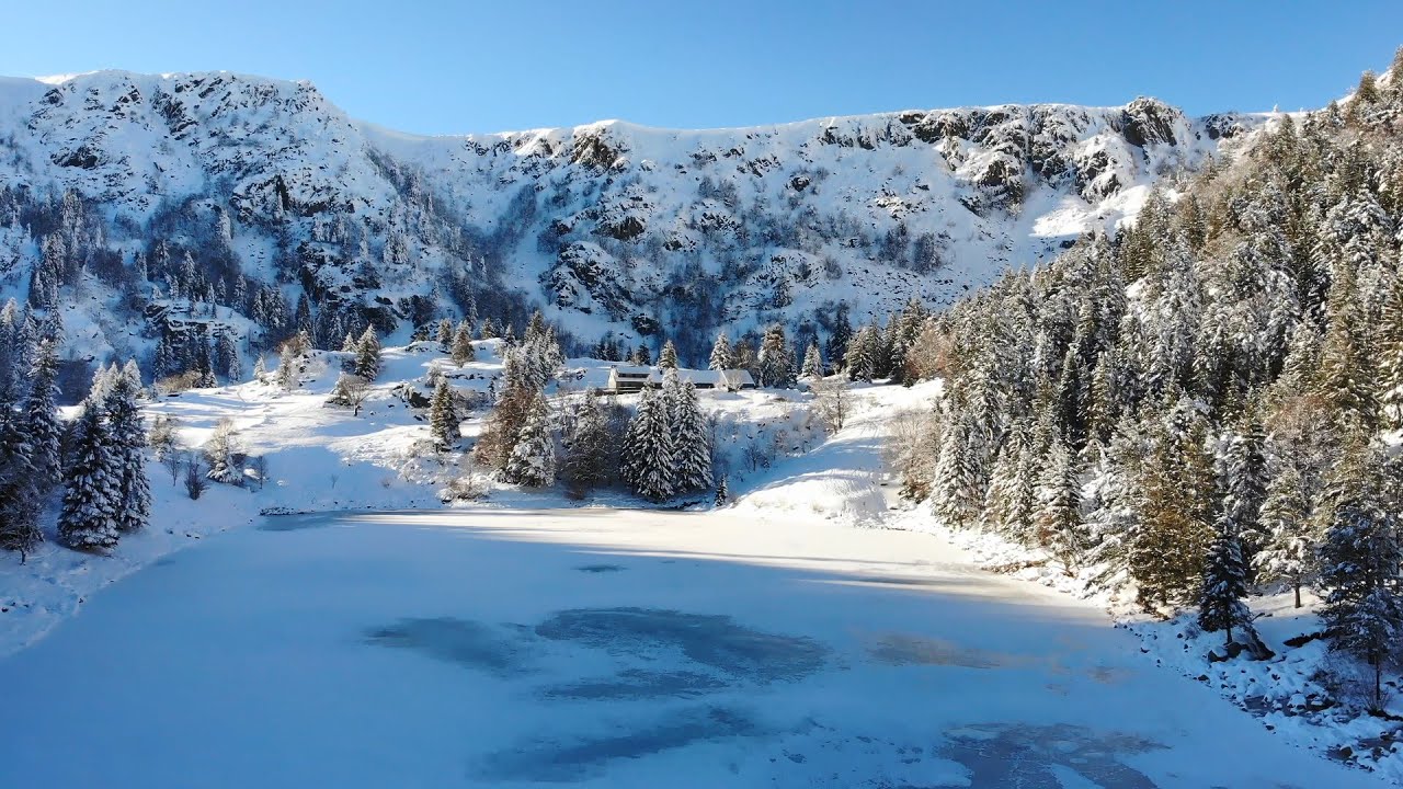 Labaroche, Orbey, Hautes Huttes, Lac du Forlet sous la neige  janvier 2021