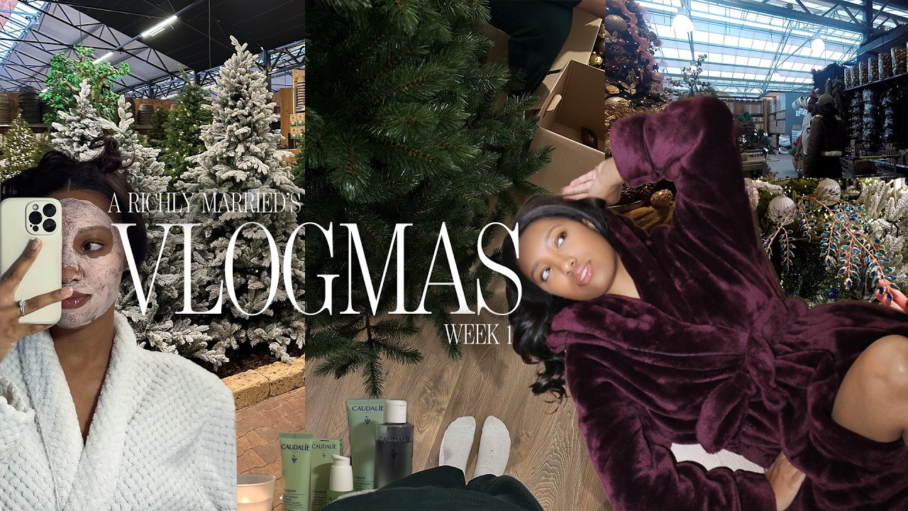 vlogmas 2025 | christmas decorating, cosy winter haul, festive days, wife era, skincare & more