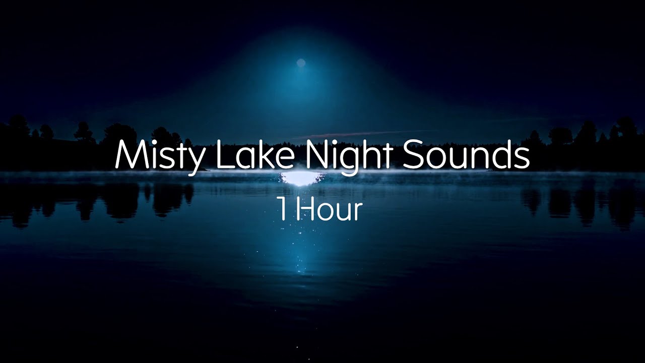 Quiet Lake at Night • 1 Hour Dark Blue Calm Water Ambience (No Music)
