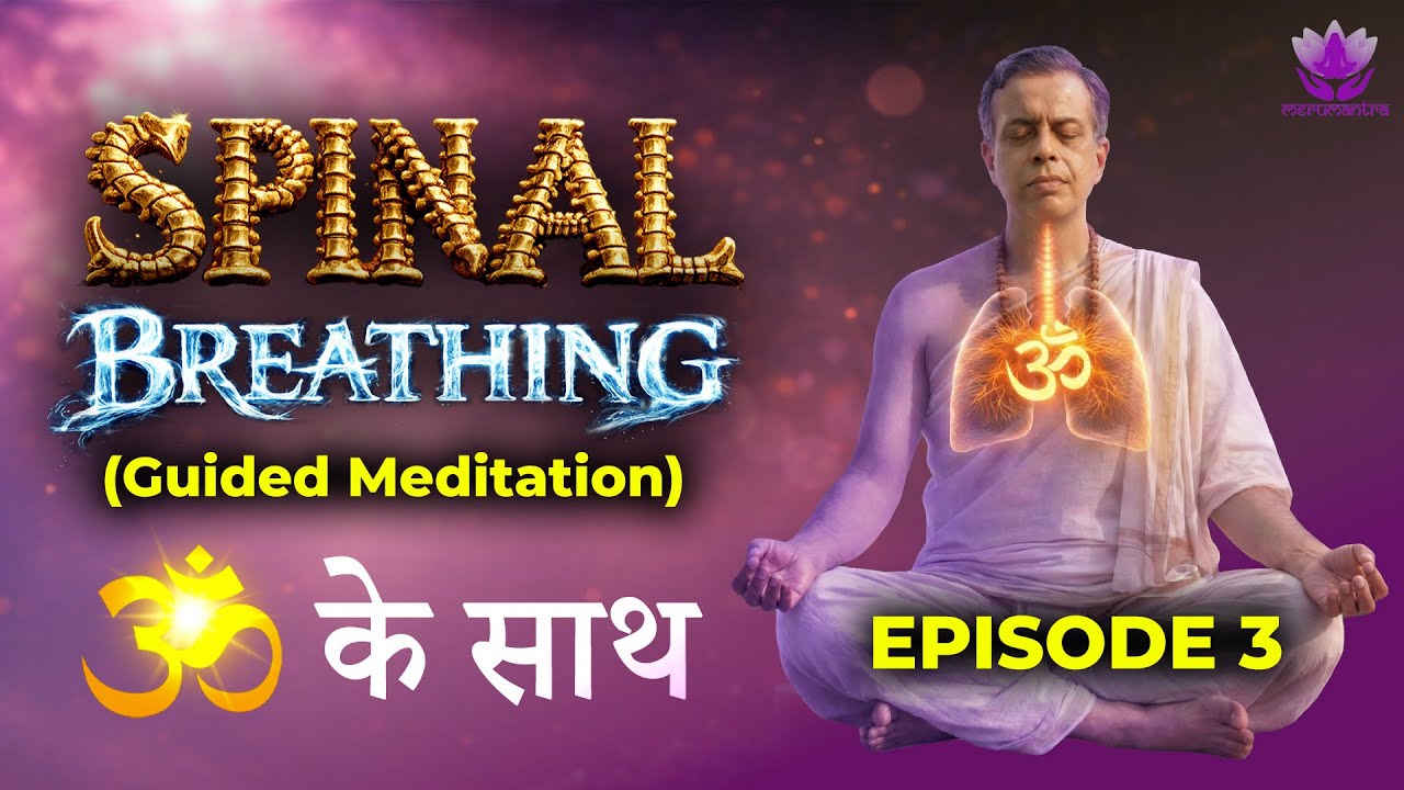 Spinal Breathing Guided Meditation with OM | Kriya Yoga & Chakra Cleansing | Episode 3
