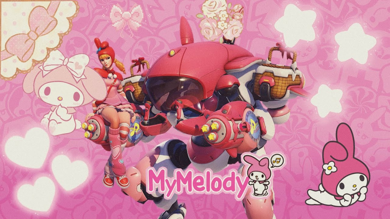 I bought My Melody Dva bundle collab on overwatch 