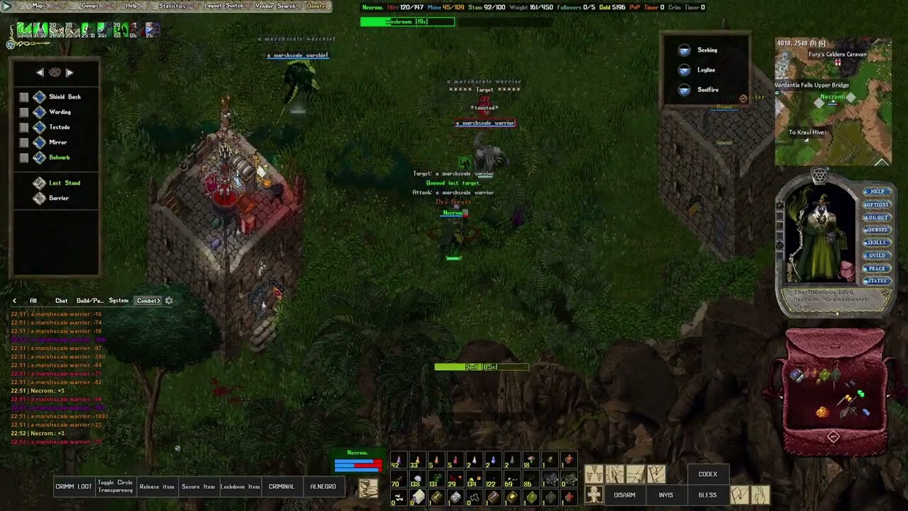 UO OUTLANDS - Evening chill wilderness farm - Arcane Mage