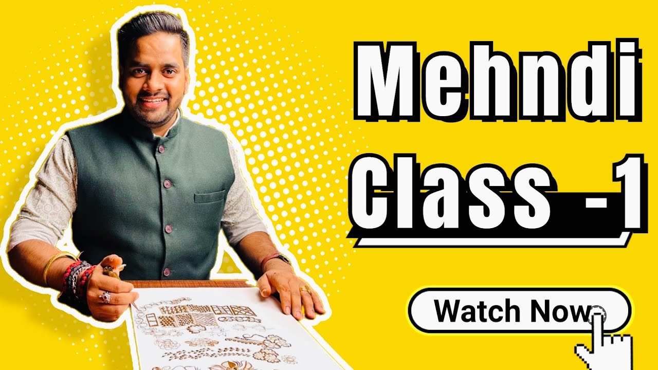 Mehndi Class 1 | Learn Mehndi at home | Mehndi Tutorial | Mehndi Training | Henna Class 1 | Mehndi