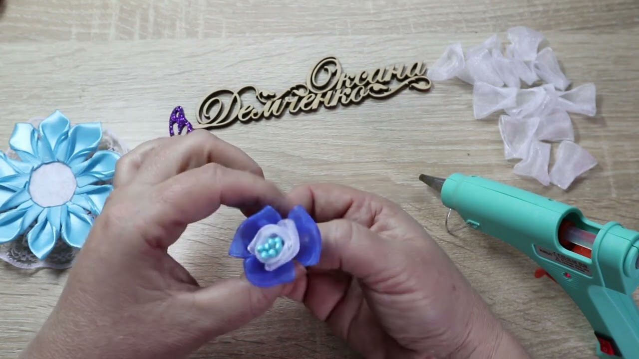 Ribbon bow/MK/DIY/Kanzashi/Ribbon flowers/Bows Lace Ribbon Organza /2022