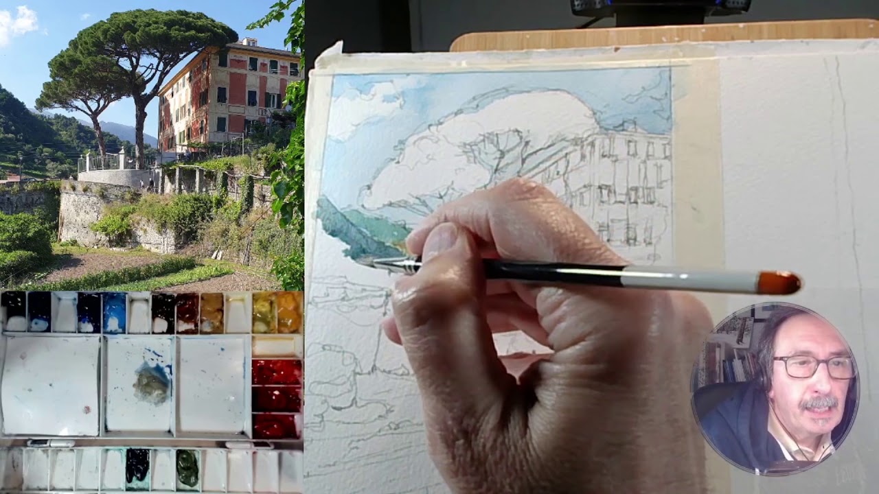PINI IN VARENNA ==== DIRETTA LIVE LEZIONE DI ACQUARELLO DEL CUP