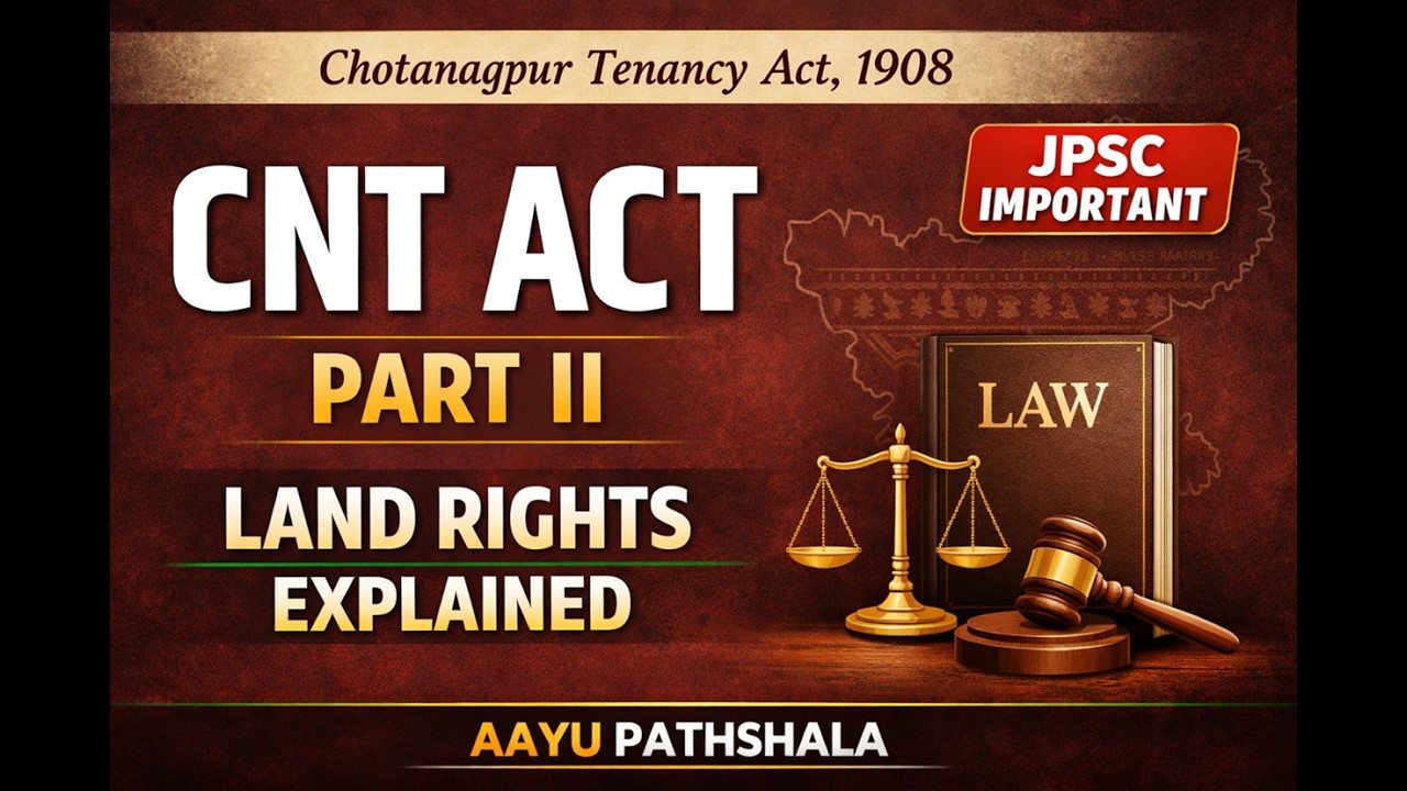 CNT Act 1908 Part-II | Explained in Hindi | JPSC Special #Aayupathshala #motivate #government #exams