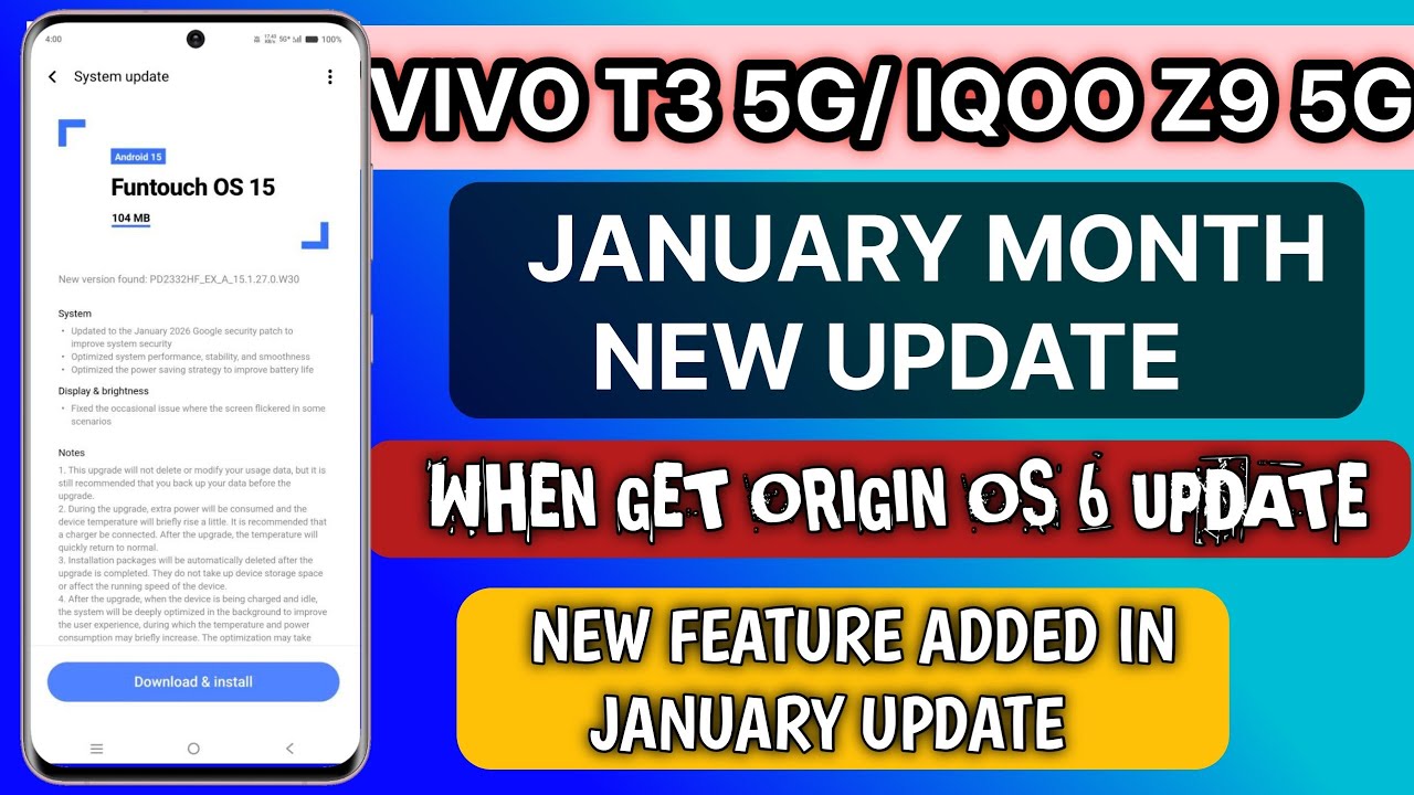 VIVO T3/IQOO Z9 5G FUNTOUCH OS 15 NEW UPDATE RELEASED | WHEN GET ORIGIN OS 6 UPDATE IN INDIA 