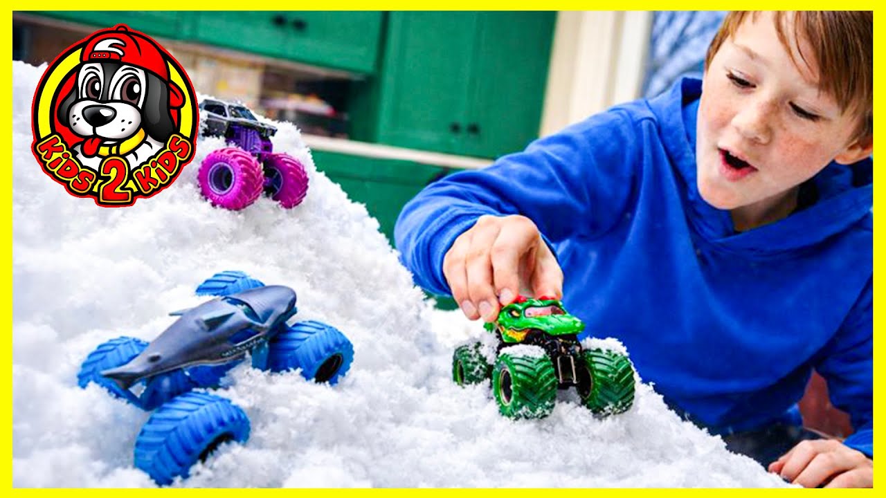 SNOW INSIDE OUR HOUSE 🌨 Monster Trucks VS Race Cars, Racing, & Monster Jam Freestyle COMPILATION