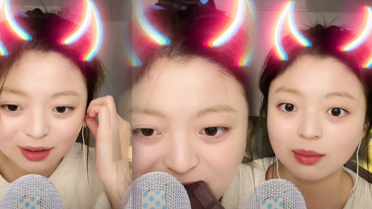 ASMR sound made by a beautiful girl is very interesting