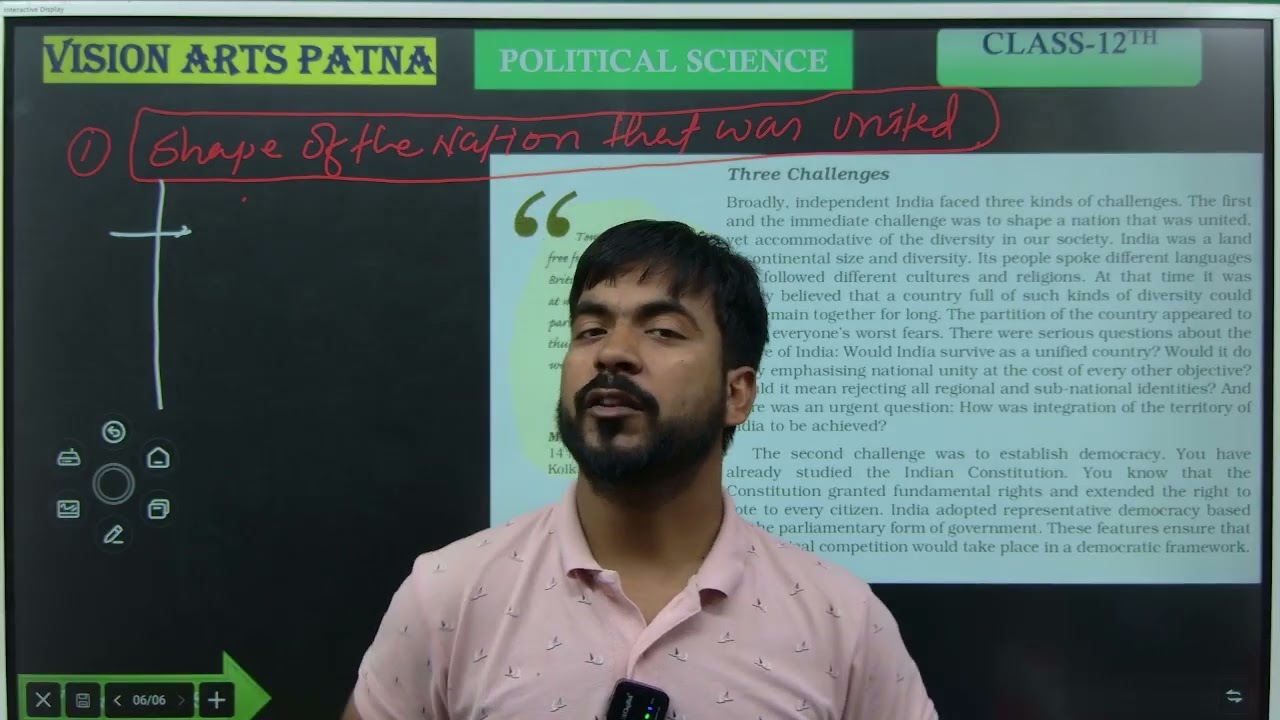 CHALLENGES OF NATION BUILDING CLASS 12TH