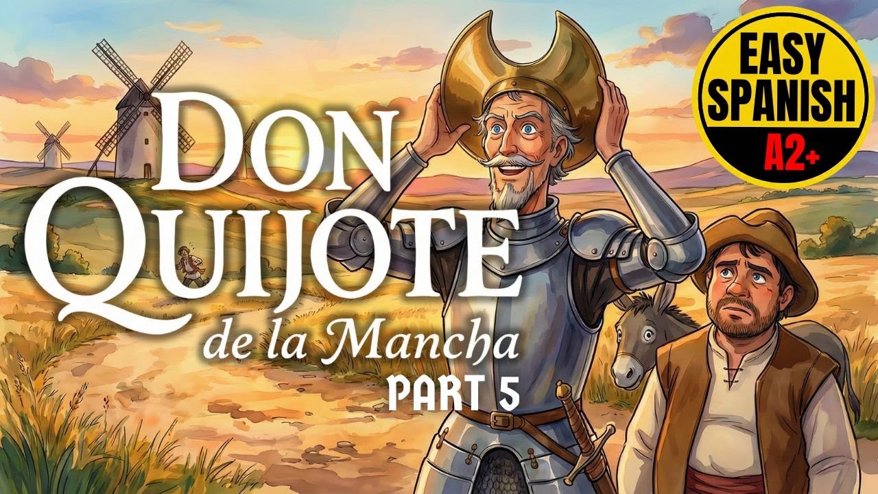 Don Quixote in EASY Spanish: Don Quixote and the Golden Helmet (Part 5/6) | Graded Reader A2+
