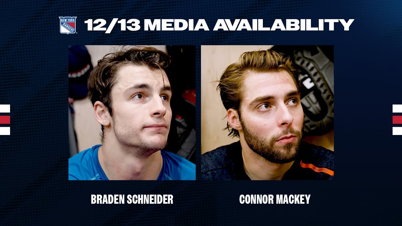 NYR Practice: Braden Schneider and Connor Mackey Media Availability | December 13, 2024